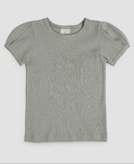 <img class='new_mark_img1' src='https://img.shop-pro.jp/img/new/icons14.gif' style='border:none;display:inline;margin:0px;padding:0px;width:auto;' />Little Cotton Clothes「Pointelle organic T-shirt - seagrass」2023-SS