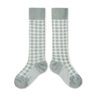 <img class='new_mark_img1' src='https://img.shop-pro.jp/img/new/icons14.gif' style='border:none;display:inline;margin:0px;padding:0px;width:auto;' />Collegien「Claude Gingham Knee High Socks - Aigue Marine」
