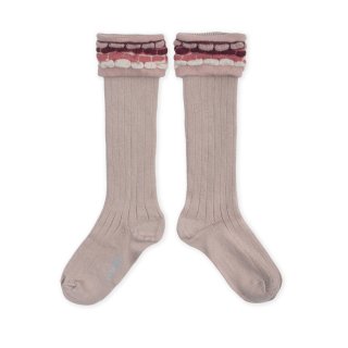<img class='new_mark_img1' src='https://img.shop-pro.jp/img/new/icons14.gif' style='border:none;display:inline;margin:0px;padding:0px;width:auto;' />Collegien「Steph Knee High Socks with Gadroon Knit Folded Cuff - Vieux Rose」