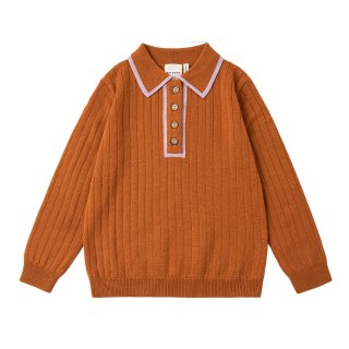 <img class='new_mark_img1' src='https://img.shop-pro.jp/img/new/icons14.gif' style='border:none;display:inline;margin:0px;padding:0px;width:auto;' />Knit planet「Ribbing Blouse - Caramel」2023-AW