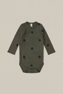 <img class='new_mark_img1' src='https://img.shop-pro.jp/img/new/icons14.gif' style='border:none;display:inline;margin:0px;padding:0px;width:auto;' />organic zoo「Olive Dots Wrap Bodysuit」