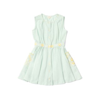 <img class='new_mark_img1' src='https://img.shop-pro.jp/img/new/icons14.gif' style='border:none;display:inline;margin:0px;padding:0px;width:auto;' />Lali Kids「Corset Cover Dress - Mint Embroidery」2024-SS Drop1