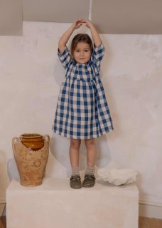 <img class='new_mark_img1' src='https://img.shop-pro.jp/img/new/icons14.gif' style='border:none;display:inline;margin:0px;padding:0px;width:auto;' />organic zooPottery Blue Gingham Bella Dress