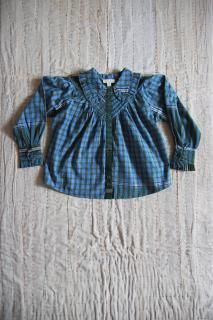 <img class='new_mark_img1' src='https://img.shop-pro.jp/img/new/icons23.gif' style='border:none;display:inline;margin:0px;padding:0px;width:auto;' />40%OFFBONJOUR DIARY Iris Blouse (Lungi Check)2024-AW