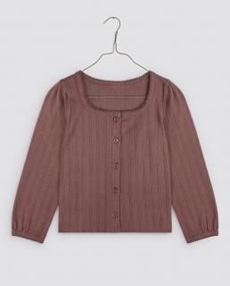 <img class='new_mark_img1' src='https://img.shop-pro.jp/img/new/icons23.gif' style='border:none;display:inline;margin:0px;padding:0px;width:auto;' />40%OFFLittle Cotton ClothesButton Pointelle Tee - Marsala2024-AW