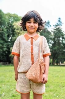 <img class='new_mark_img1' src='https://img.shop-pro.jp/img/new/icons23.gif' style='border:none;display:inline;margin:0px;padding:0px;width:auto;' />30%OFFKnit planetCrochet Shirt - Cream/Orange2025-SS