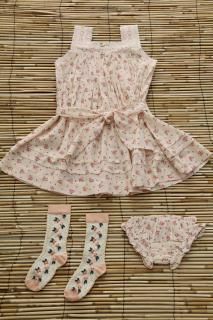 <img class='new_mark_img1' src='https://img.shop-pro.jp/img/new/icons14.gif' style='border:none;display:inline;margin:0px;padding:0px;width:auto;' />BONJOUR DIARY Eleonore Dress With Panty (Rosa Bloom Print - Crepon Voile)2025-SS