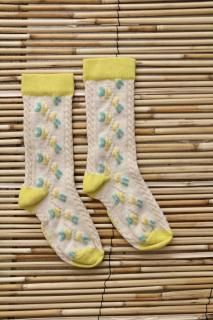 <img class='new_mark_img1' src='https://img.shop-pro.jp/img/new/icons14.gif' style='border:none;display:inline;margin:0px;padding:0px;width:auto;' />BONJOUR DIARY Farandole Flowers Socks (Yellow)2024-AW