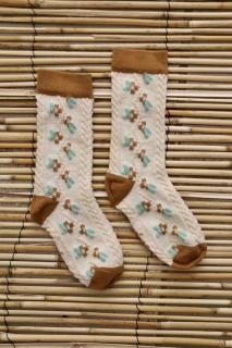 <img class='new_mark_img1' src='https://img.shop-pro.jp/img/new/icons14.gif' style='border:none;display:inline;margin:0px;padding:0px;width:auto;' />BONJOUR DIARY Farandole Flowers Socks (Brown)2024-AW