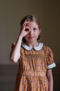 <img class='new_mark_img1' src='https://img.shop-pro.jp/img/new/icons23.gif' style='border:none;display:inline;margin:0px;padding:0px;width:auto;' />30%OFFLittle Cotton ClothesOrla Dress - Saffron Floral2025-SS