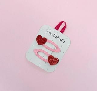 <img class='new_mark_img1' src='https://img.shop-pro.jp/img/new/icons14.gif' style='border:none;display:inline;margin:0px;padding:0px;width:auto;' />RockahulaLove Heart Glitter Clips Red