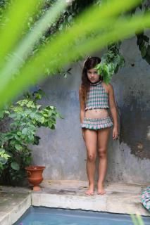 <img class='new_mark_img1' src='https://img.shop-pro.jp/img/new/icons14.gif' style='border:none;display:inline;margin:0px;padding:0px;width:auto;' />BONJOUR DIARY Swim Suit (Pink Green Honeycomb Check)2025-SS Drop2