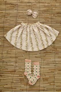 <img class='new_mark_img1' src='https://img.shop-pro.jp/img/new/icons14.gif' style='border:none;display:inline;margin:0px;padding:0px;width:auto;' />BONJOUR DIARY Dip Dye Skirt + Hair Clip (Farandole Flowers Print)2025-SS Drop2
