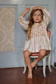 <img class='new_mark_img1' src='https://img.shop-pro.jp/img/new/icons14.gif' style='border:none;display:inline;margin:0px;padding:0px;width:auto;' />BONJOUR DIARY Blouse Smocks Long Sleeves (Farandole Flowers Print)2025-SS Drop2