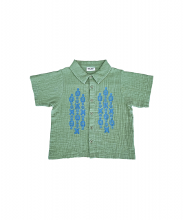 <img class='new_mark_img1' src='https://img.shop-pro.jp/img/new/icons14.gif' style='border:none;display:inline;margin:0px;padding:0px;width:auto;' />MABLI Folk Shirt (Laurel)2025-SS Drop3