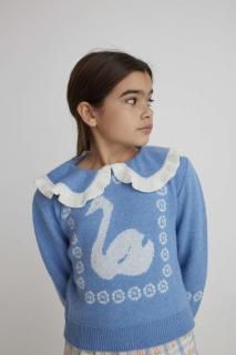 <img class='new_mark_img1' src='https://img.shop-pro.jp/img/new/icons14.gif' style='border:none;display:inline;margin:0px;padding:0px;width:auto;' />Bebe OrganicAnnika Sweater (Sky Blue Swan)2025-AW
