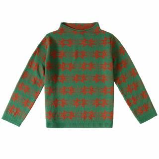<img class='new_mark_img1' src='https://img.shop-pro.jp/img/new/icons14.gif' style='border:none;display:inline;margin:0px;padding:0px;width:auto;' />Knit planetStar Jumper - Green/Caramel2025-AW