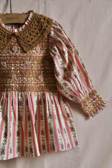 トップス Bonjour Diary HANDSMOCK BLOUSE Bonjour Prairie Handsmock Blouse - Little French Heart