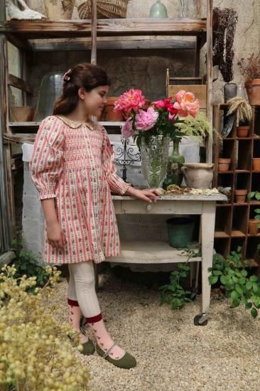 BONJOUR DIARY 「Tunique With Hair Clip (Tapestry Pink Stripe