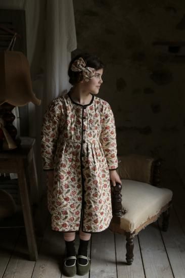 BONJOUR DIARY 「Reversible Dress Coat (Aline Print)」- ny-vind