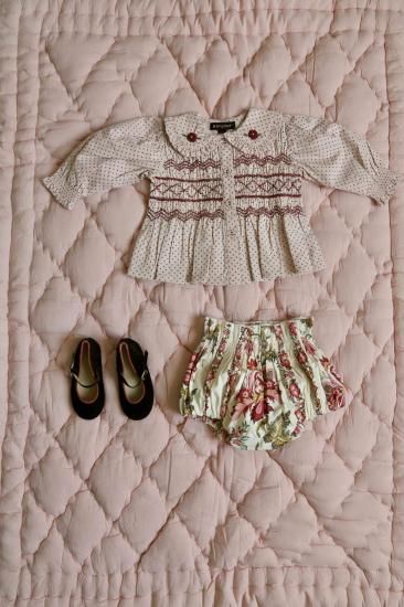 Bonjour diary ブルマ　リバーシブル BONJOUR DIARY 「Baby Set With Reversible Bloomer (Pink Dot Print