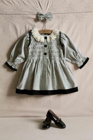 BONJOUR DIARY 「Tunique With Hair Clip (Black Stripe)」- ny