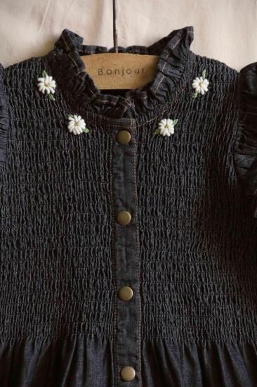 BONJOUR DIARY 「Ibiza Dress (Black Denim)」- ny-vind (ニュヴィン）