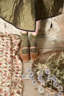 <img class='new_mark_img1' src='https://img.shop-pro.jp/img/new/icons14.gif' style='border:none;display:inline;margin:0px;padding:0px;width:auto;' />BONJOUR DIARY Dots Flowers Socks (Green)2025-AW