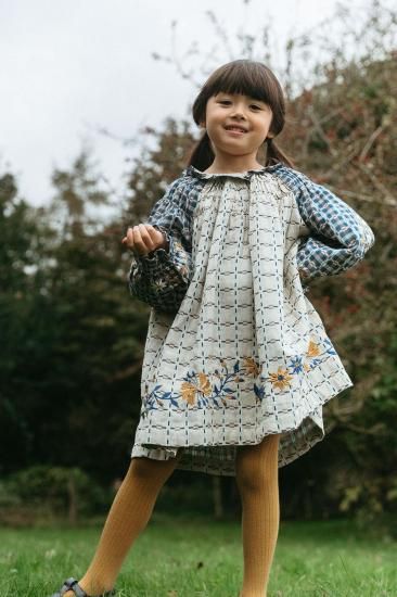 lali kids TULIP DRESS ワンピース　8y TULIP DRESS, AUTUMN FLORAL – Lali