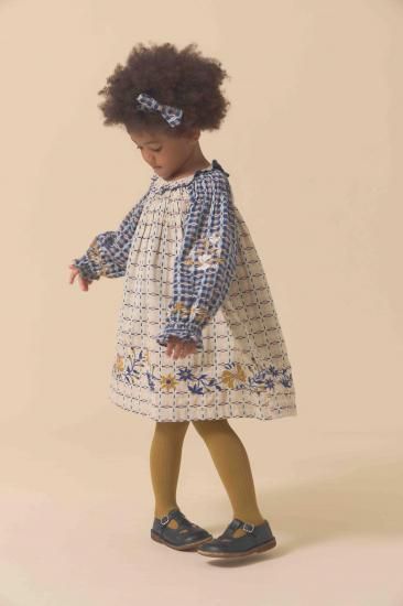 Lali Kids「Tulip Dress - Double-Sided Yarn Dye」- ny-vind