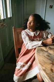 <img class='new_mark_img1' src='https://img.shop-pro.jp/img/new/icons14.gif' style='border:none;display:inline;margin:0px;padding:0px;width:auto;' />Lali KidsLola Dress - Dusty Cedar Fall Vine Print And Old Rose2025-AW