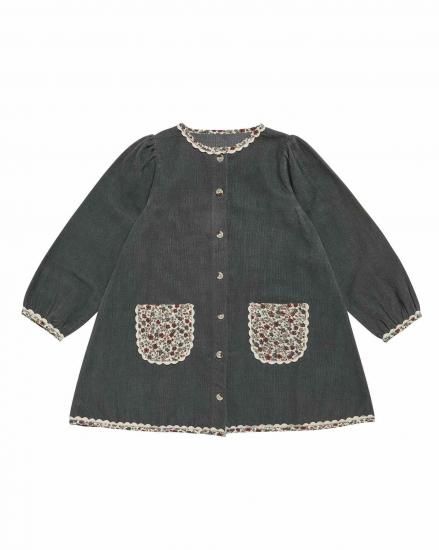 Little Cotton Clothes「Jules Dress - Velvet in Juniper」- ny-vind