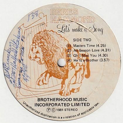 レア盤　Beres Hammond - Let Me Love You Berres Hammond – Let Me Love You – Vinyl (7