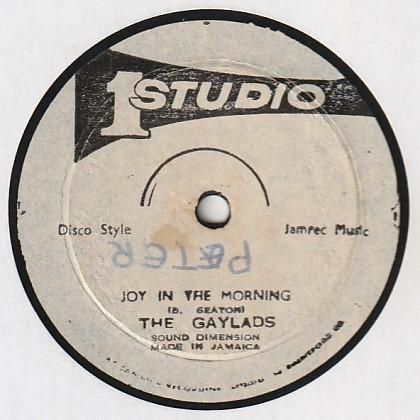 Joy In The Morning Gaylads レゲエ レコード Joy In The Morning / The Gaylads - FAR EAST RECORDS