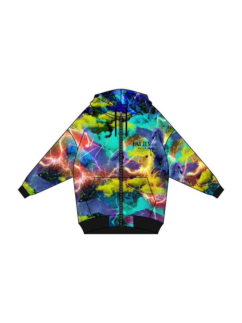 ファリファリ　ペガサスパーカー 2020WINTER FULL GRAPHIC OVERSIZED ZIP PARKA (NEO PEGASUS