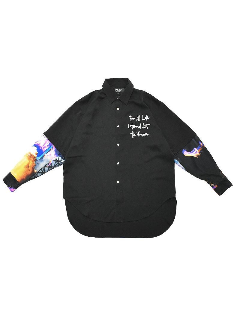 2021 SUMMER LAYERED SLEEVE SHIRTS (BLACK)