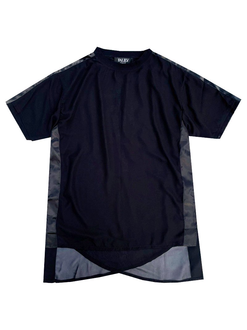 2022 SUMMER SEE-THROUGH LOGO LONG S/S TEE (BLACK)