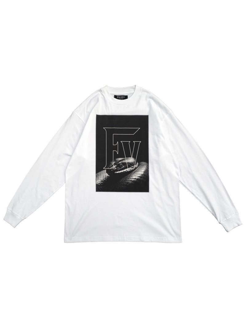 2024 AUTUMN SNAKE RELAXED L/S TEE (WHITE)