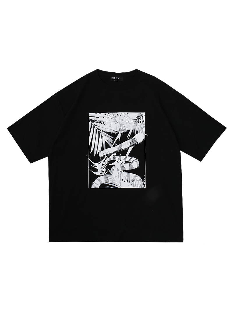 2025 SUMMER PYTHON GRAPHIC RELAXED S/S TEE (BLACK)