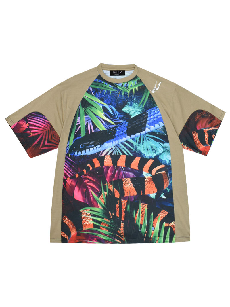 2025 SUMMER PYTHON FULLGRAPHIC SWITCH S/S TEE (BEIGE-MULTI)