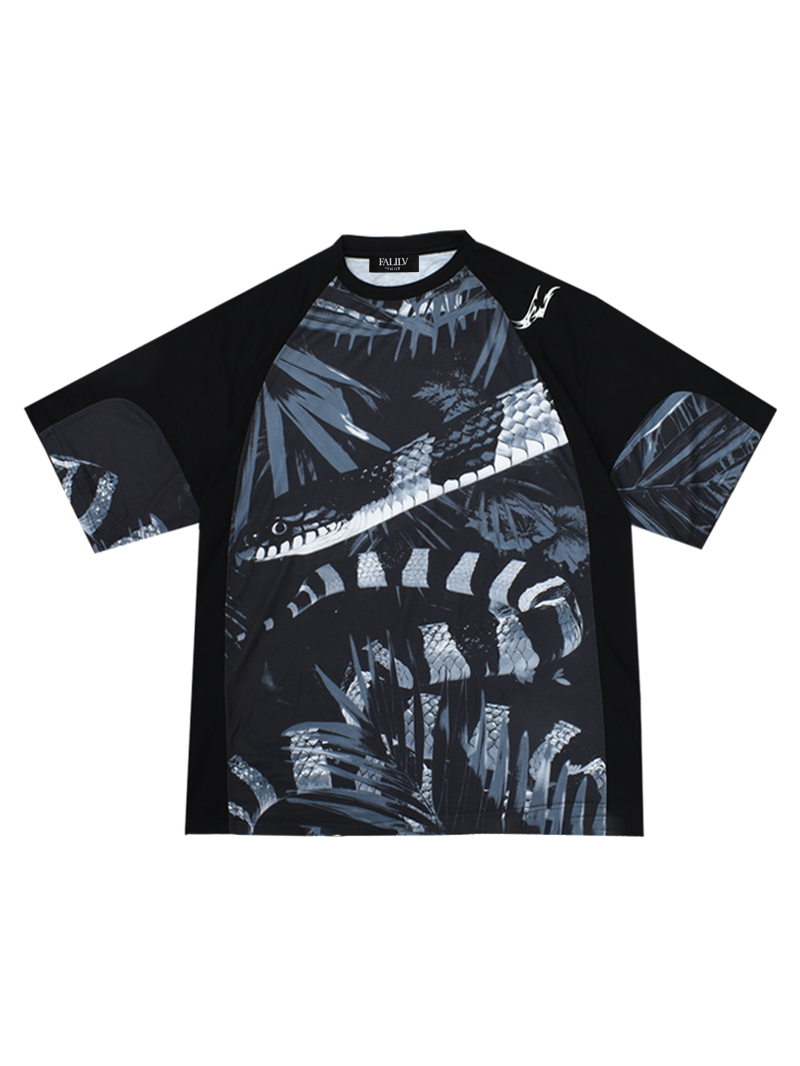 2025 SUMMER PYTHON FULLGRAPHIC SWITCH S/S TEE (BLACK-MONO)