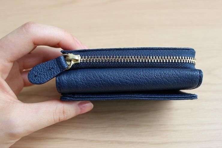 日本製】 スリップオン フレンチゴート三つ折り財布 ミニ財布 折り財布