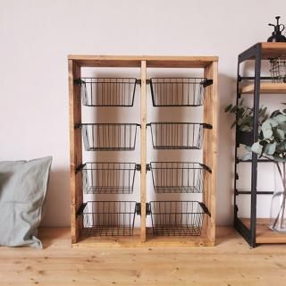 ワイヤーバスケットシェルフ - 鉄と木のモノ作り工房 AyStore