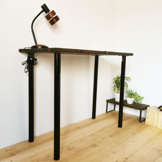 無垢材のワークデスク 【ダークブラウン】 /90cm×45cm/ 工具不要 無垢材のワークデスク 【ダークブラウン】 /90cm×45cm/ 工具不要