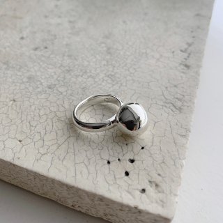 wonky ball ring † silver 