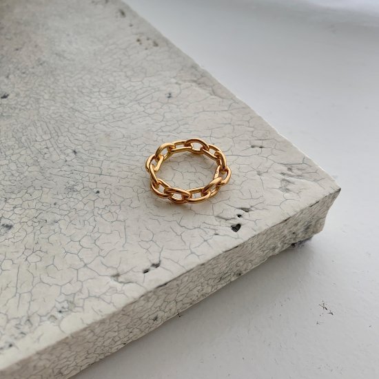 chain ring † gold - CHIEKO+