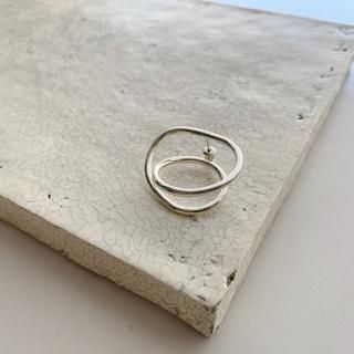 single loop pierce/earring   silver