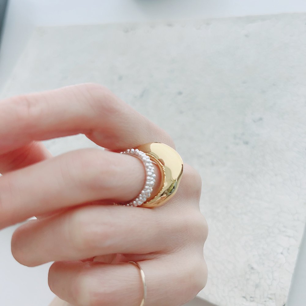 caviar ring † silver - CHIEKO+
