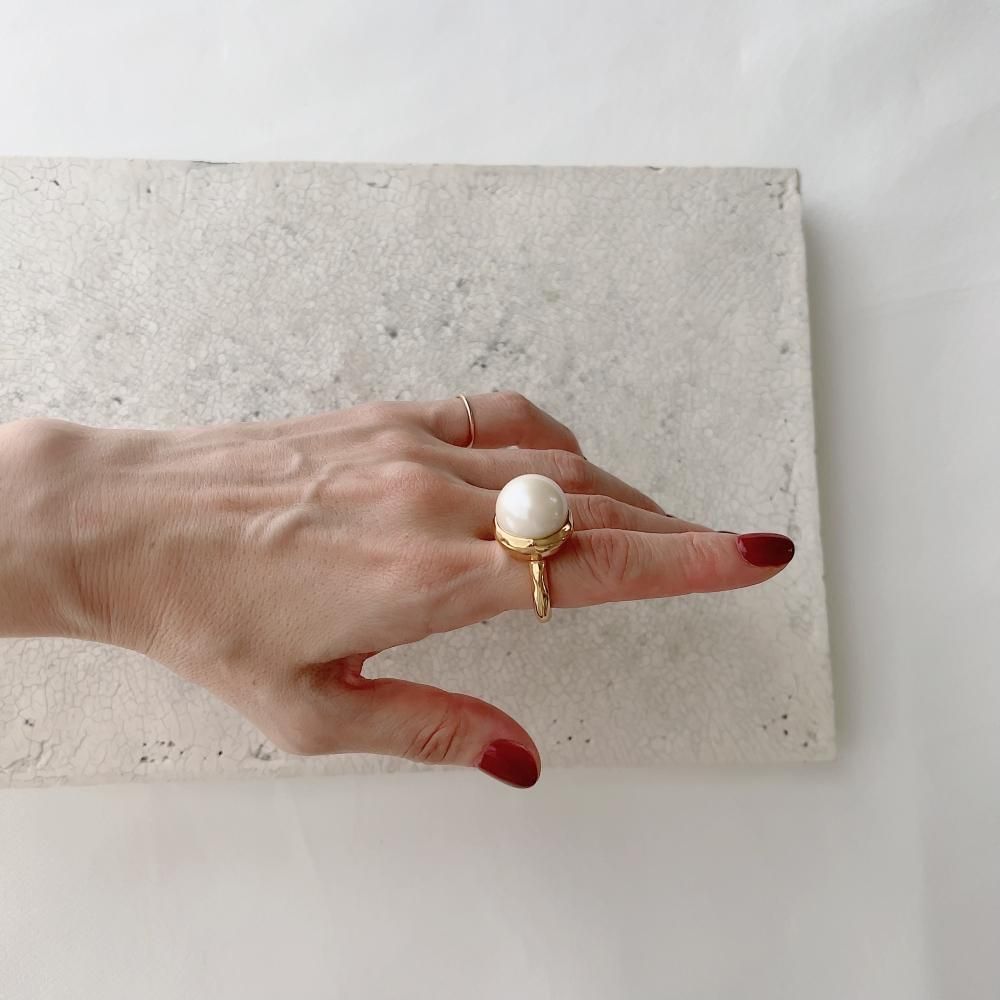 CHIEKO+ big Pearl Ring 15号 アクセサリー リング meddiapp.com.br