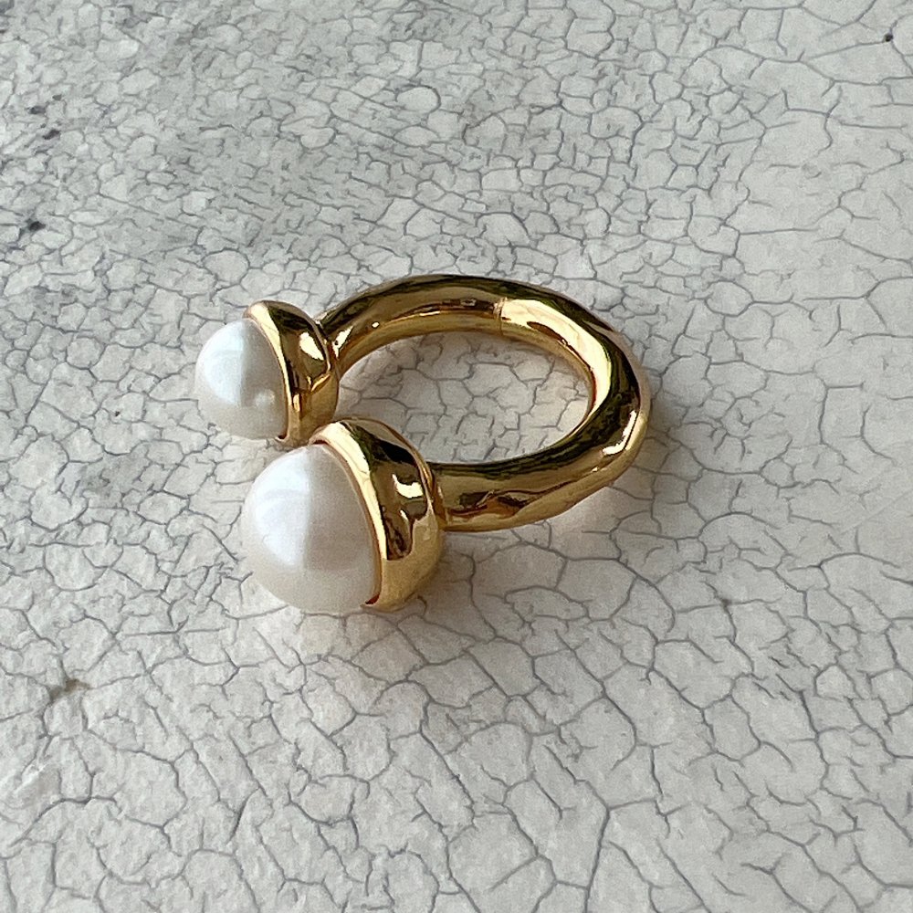 pearl combination ring † gold - CHIEKO+